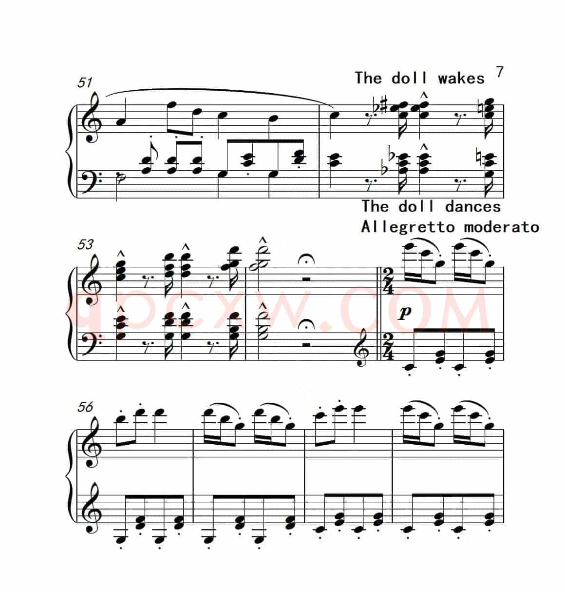 第四级B组 洋娃娃的梦（中国音乐学院钢琴考级作品1~6级）