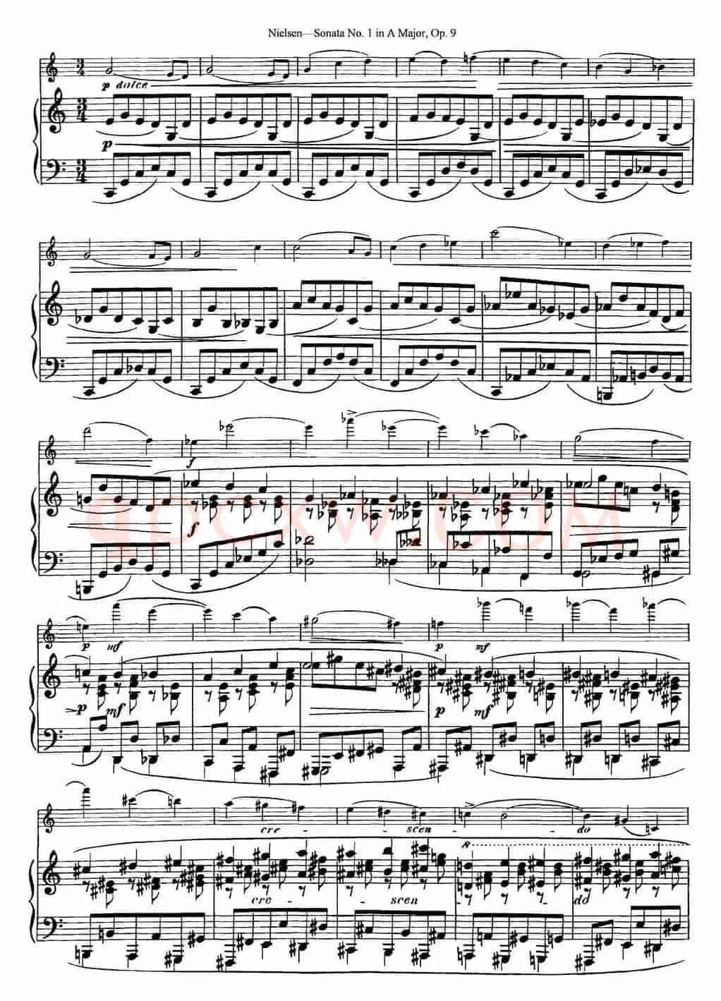 Violin Sonata No.1 in A Major Op.9（小提琴+钢琴伴奏）