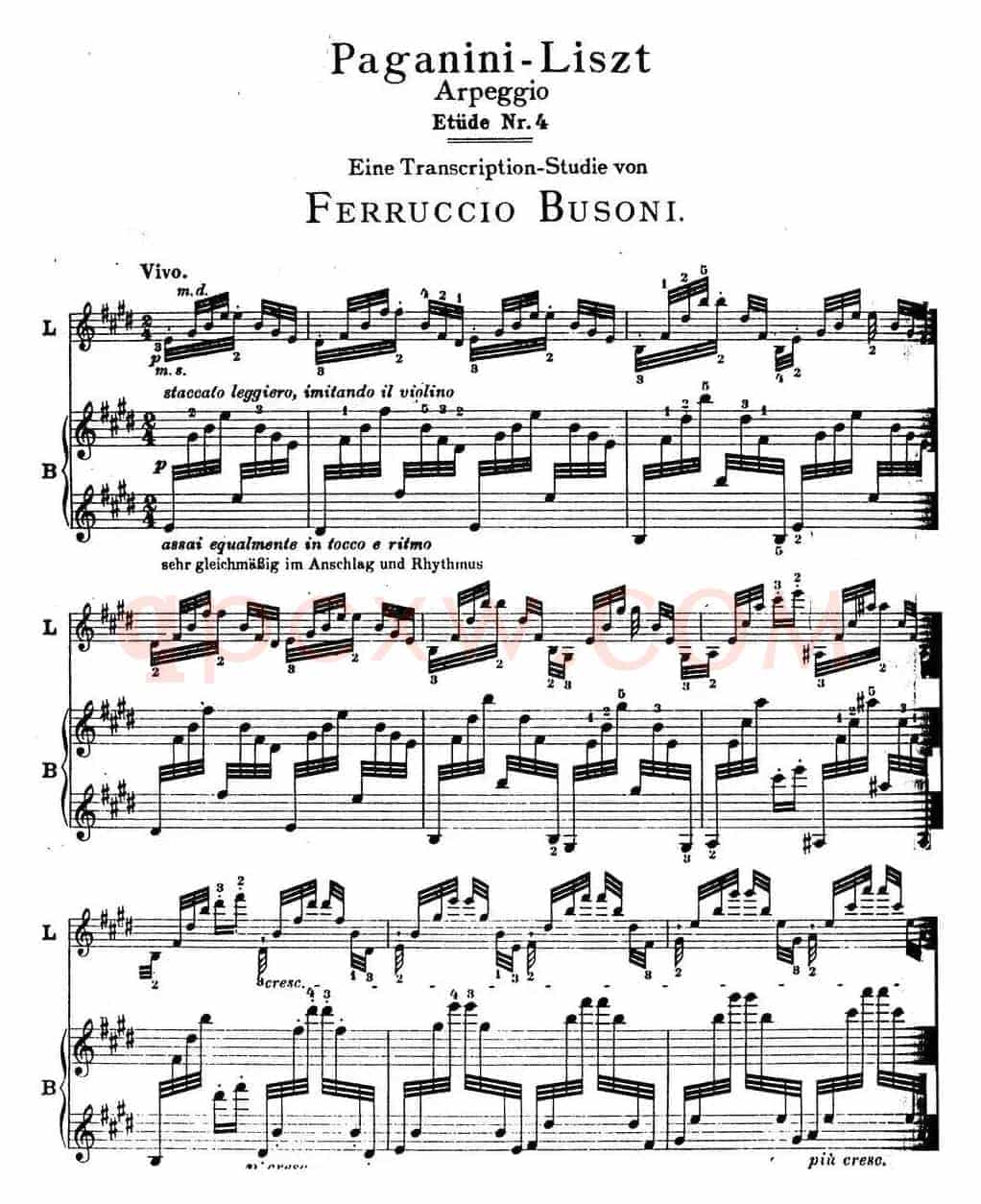 6首帕格尼尼大练习曲（Arpeggio Etude Nr.4）