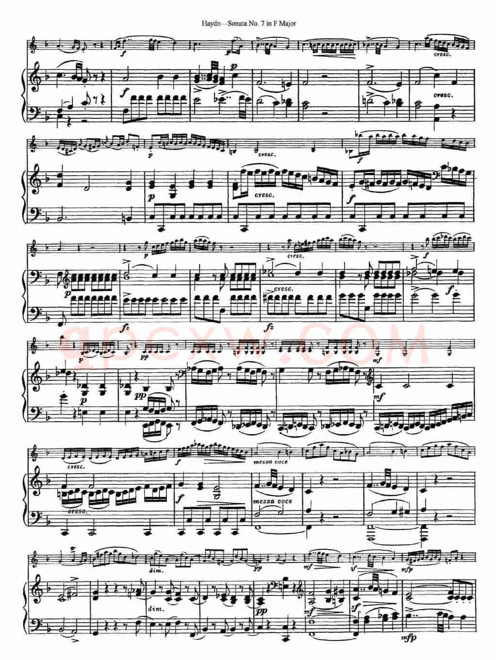 Violin Sonata No.7 in F Major（小提琴+钢琴伴奏）