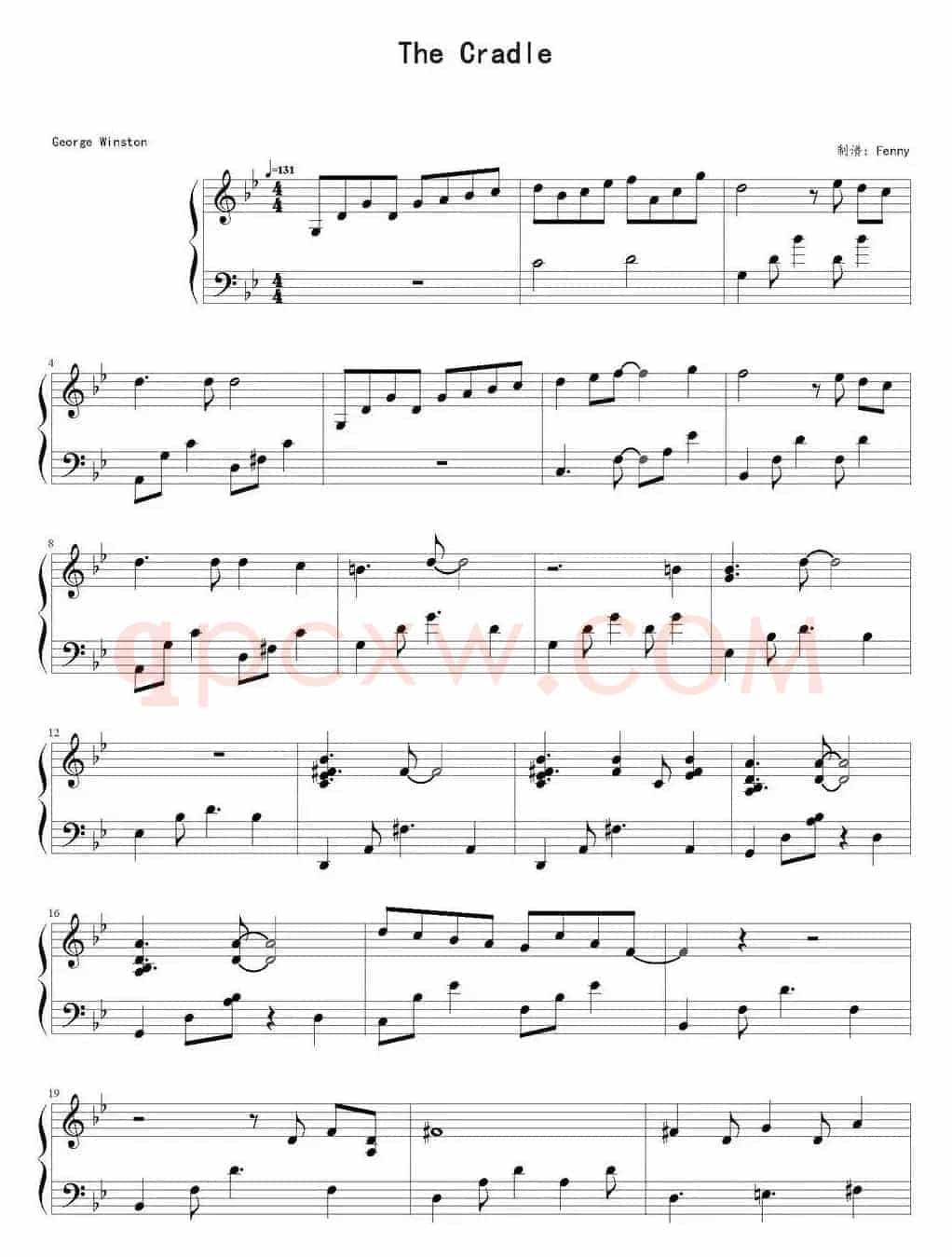 The Cradle（Fenny制谱版）