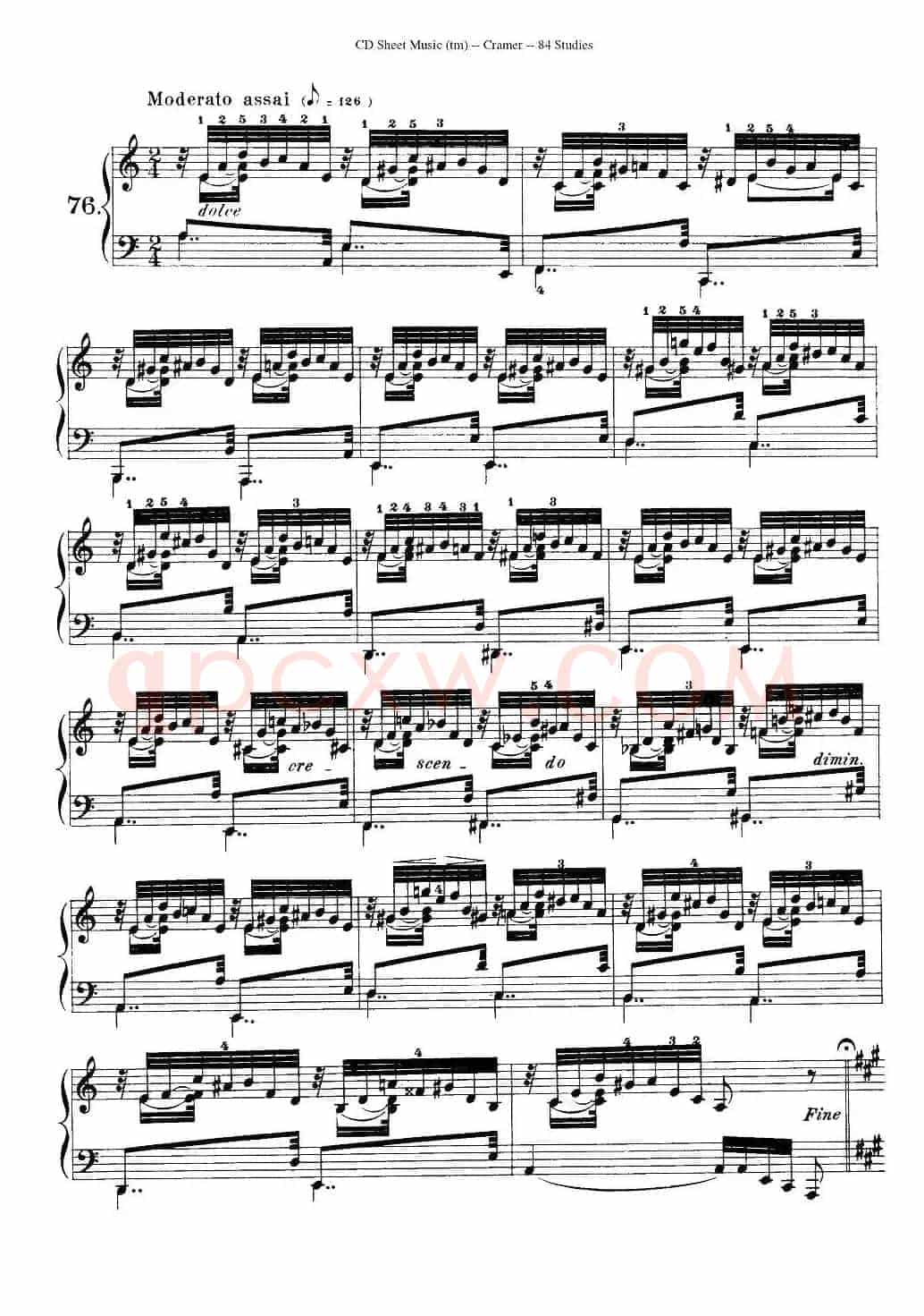 Cramer - 84 exercices（76—80）（克拉莫84首钢琴练习曲）