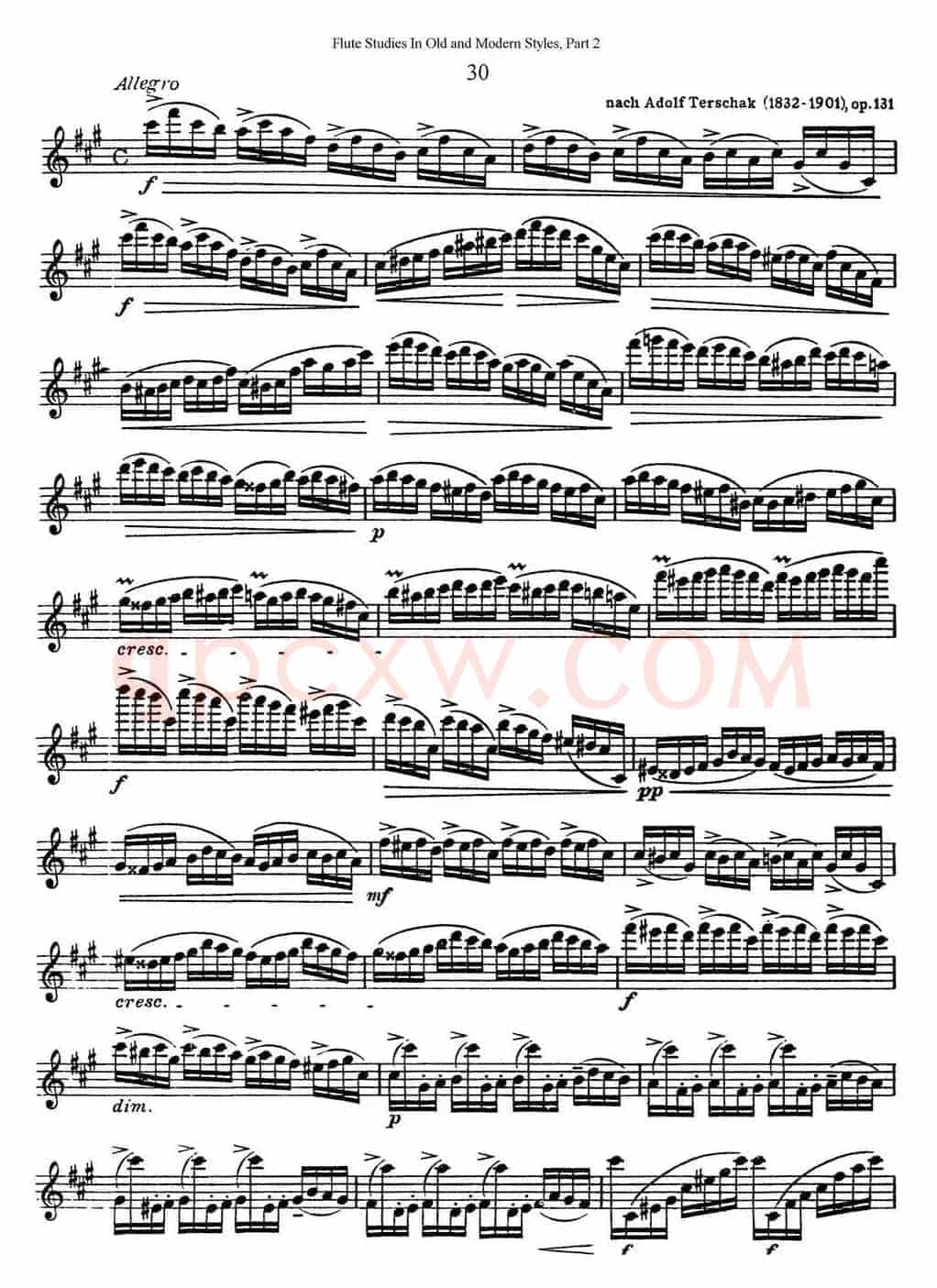斯勒新老风格长笛练习重奏曲（第二部分）（NO.30-NO.31）