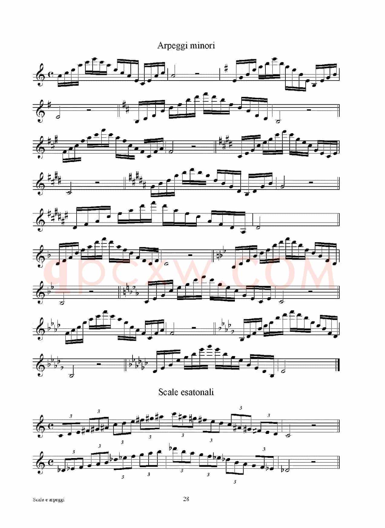 实用的萨克斯音阶练习曲集（P16——30）