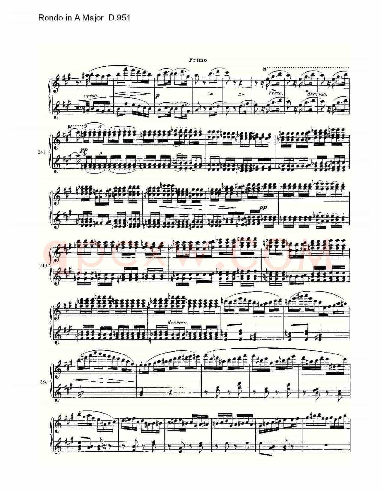 Rondo in A Major D.951(A大调回旋曲D.951)