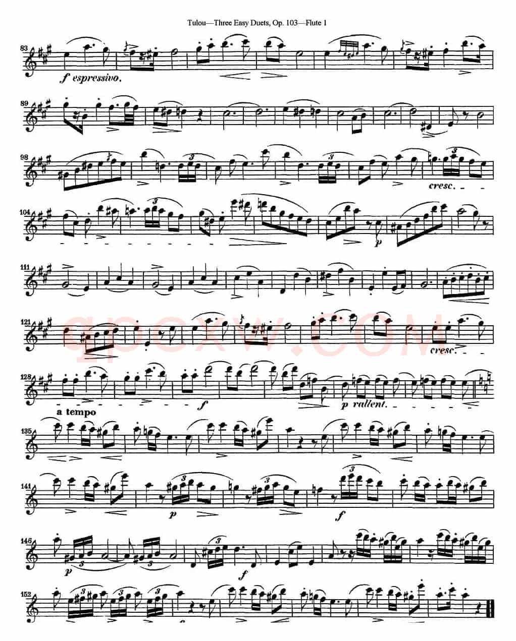 图露三首长笛简易重奏曲Op.103（Flute 1）（NO.2）