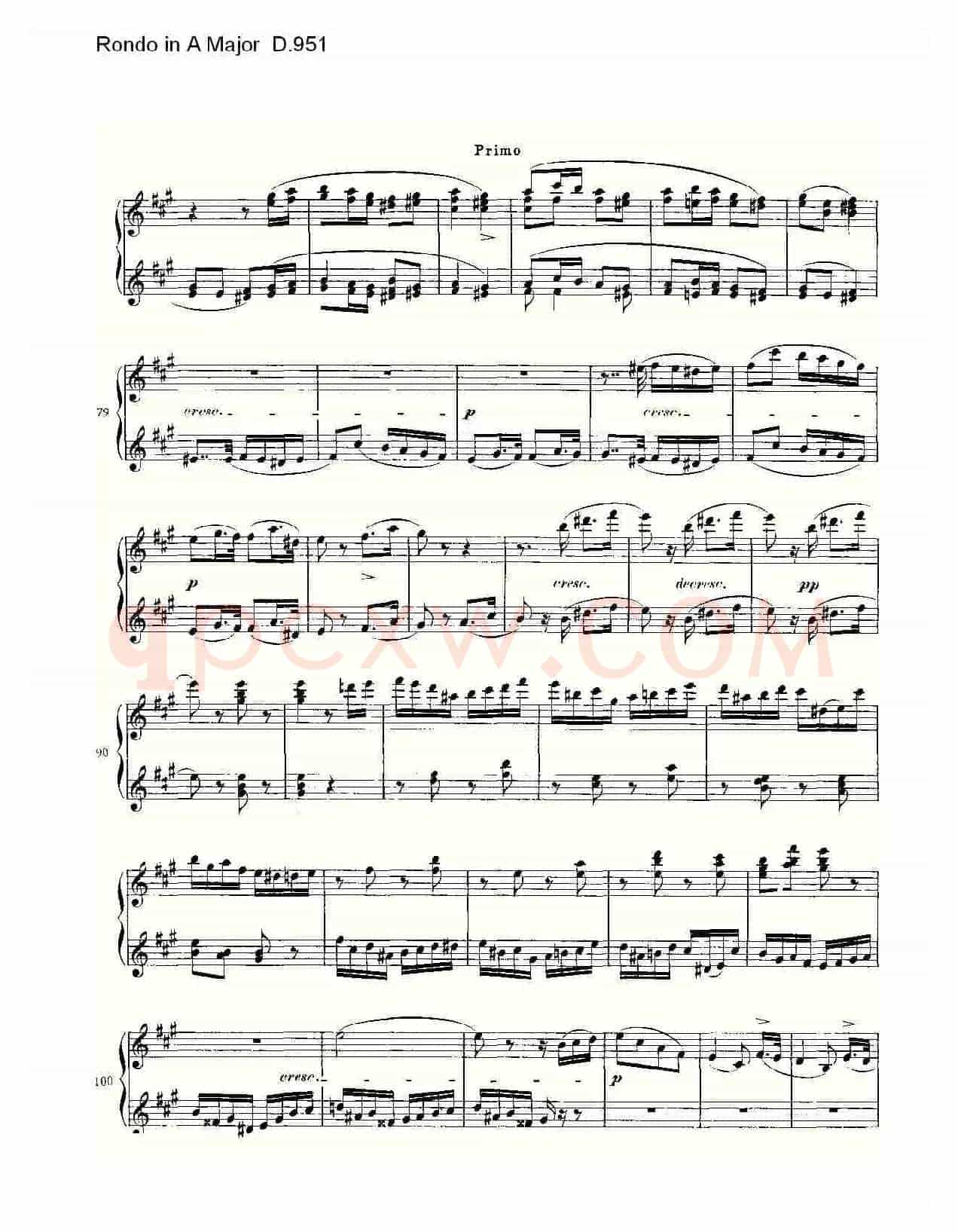 Rondo in A Major D.951(A大调回旋曲D.951)
