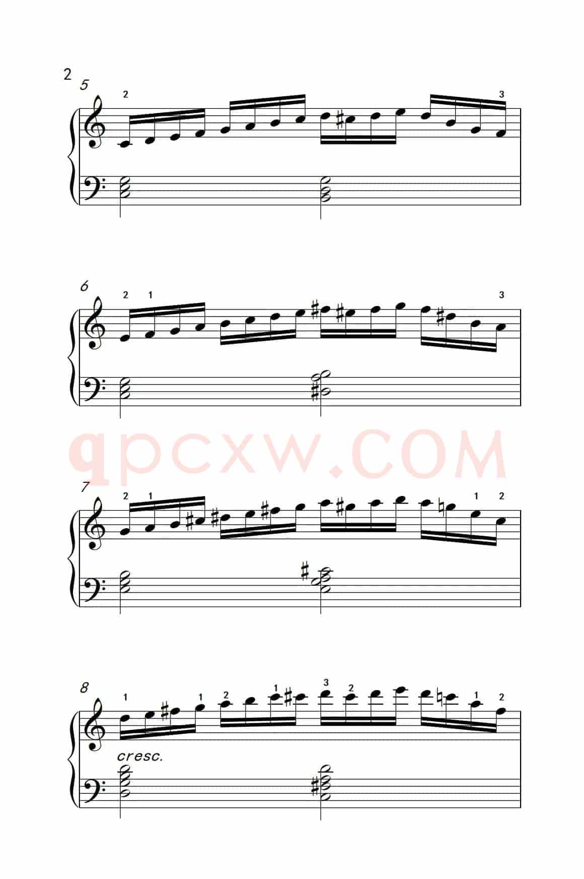 莫什科夫斯基 钢琴练习曲（第五首）