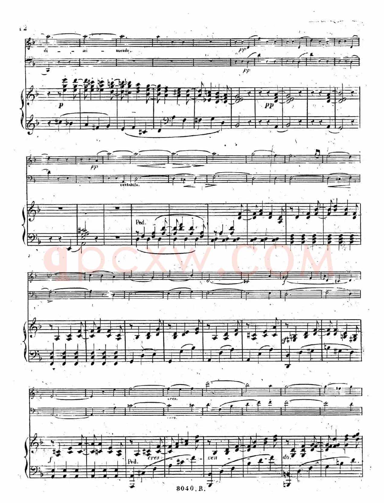 Piano Trio No.1 in d Minor Op.49（d小调第一钢琴三重奏·第一乐章）