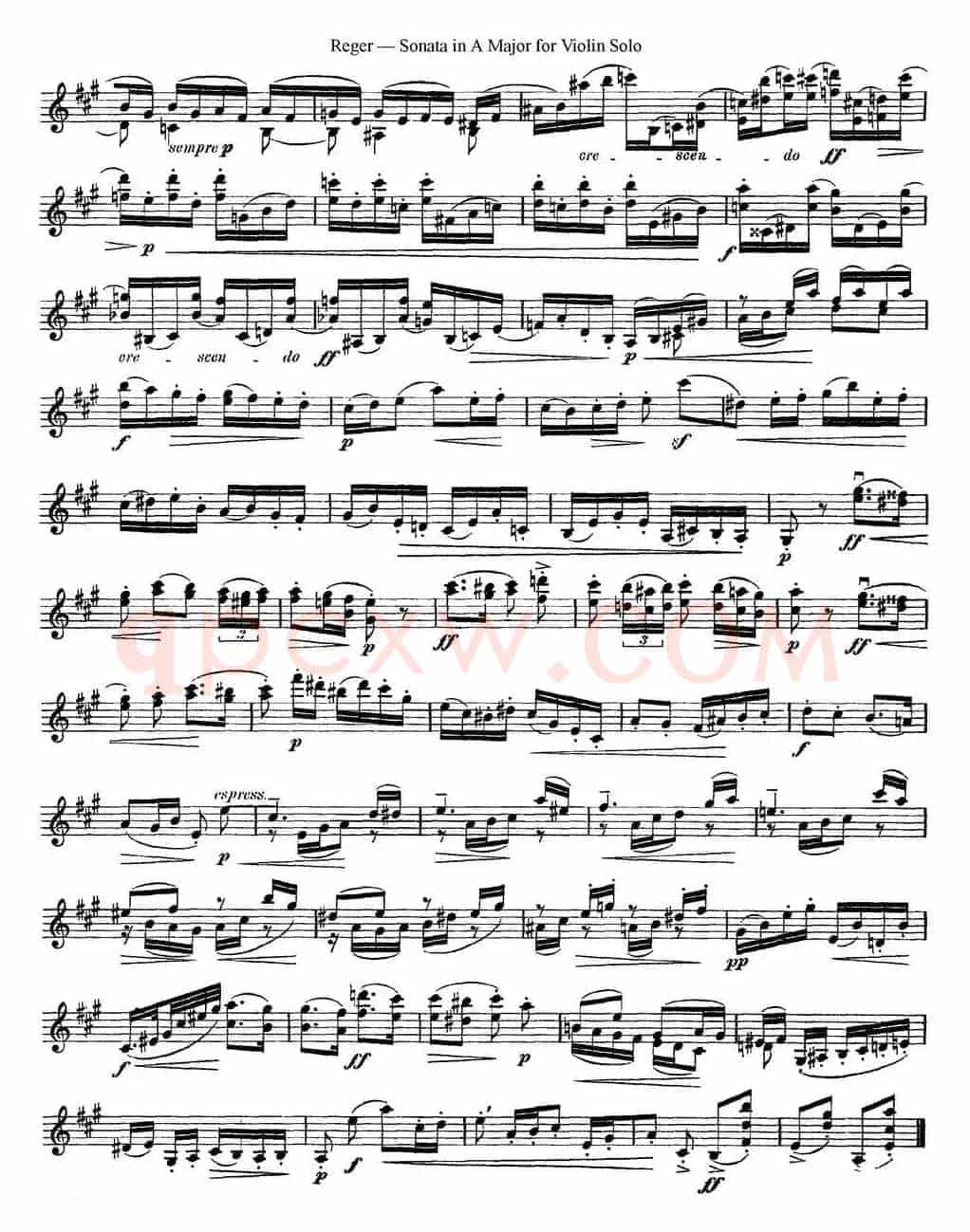 Sonata in A Major for Solo Violin Op.42 No.2