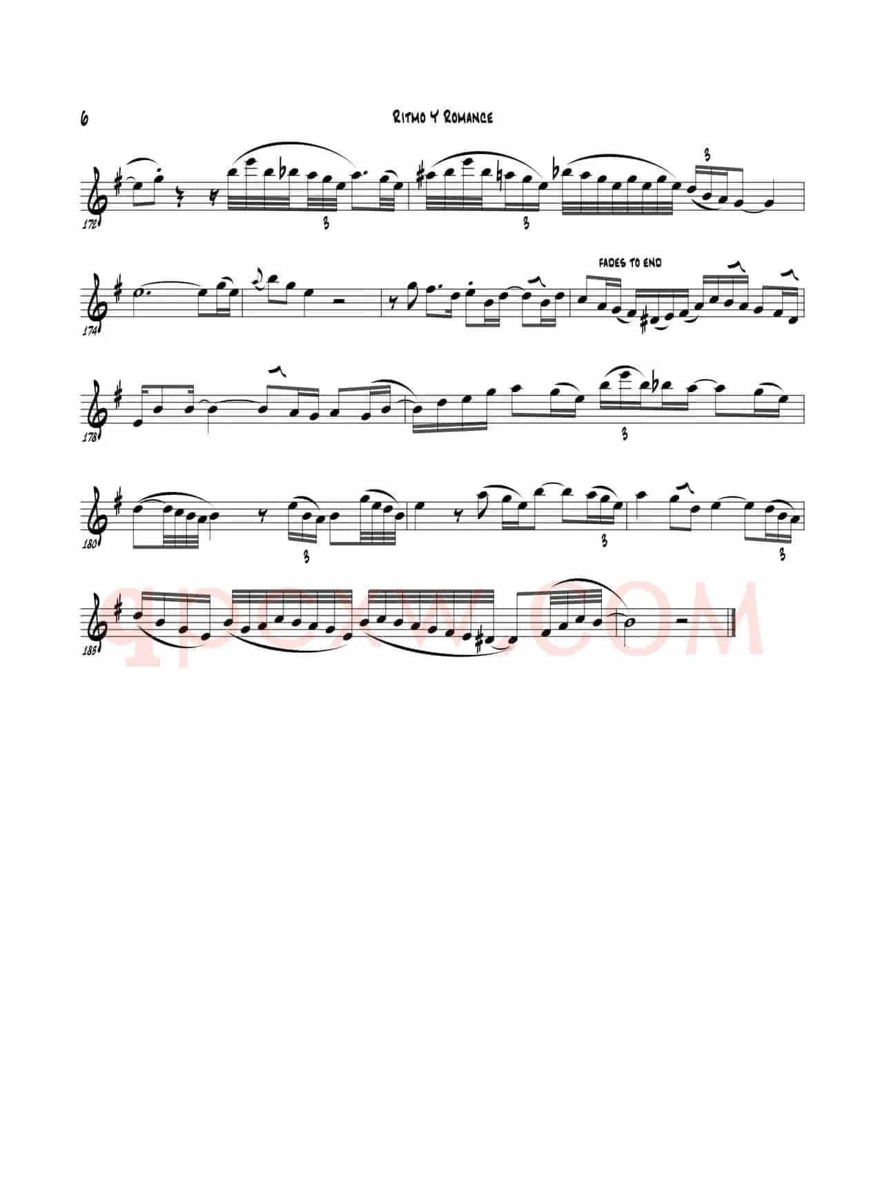 Ritmo Y Romanc（Eb Part）