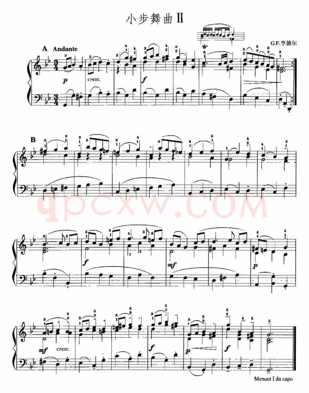 手风琴复调作品：小步舞曲