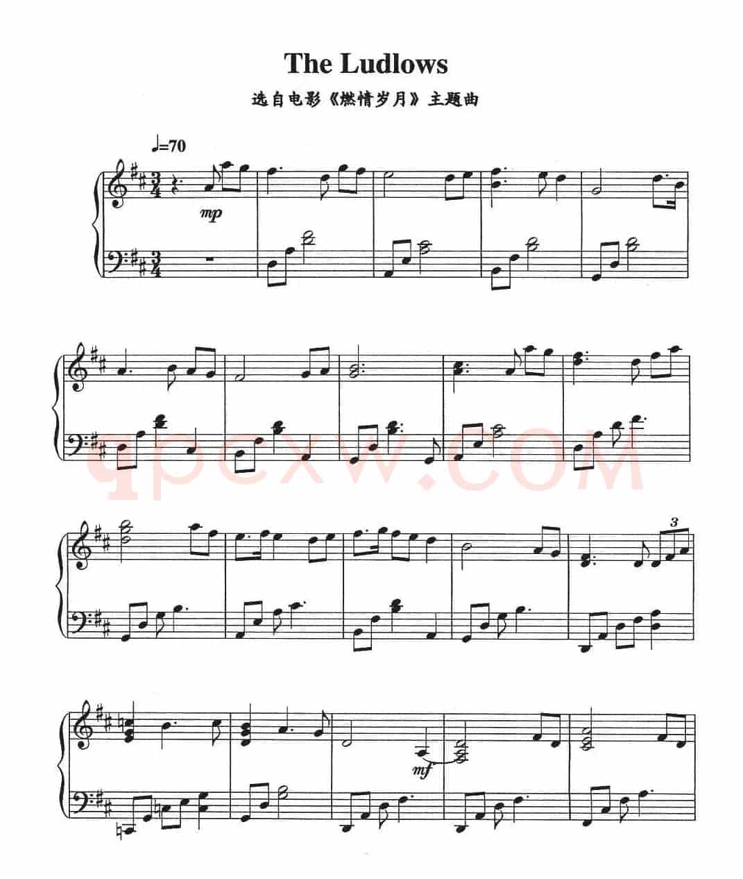 The Ludlows(电影《燃情岁月》主题曲)