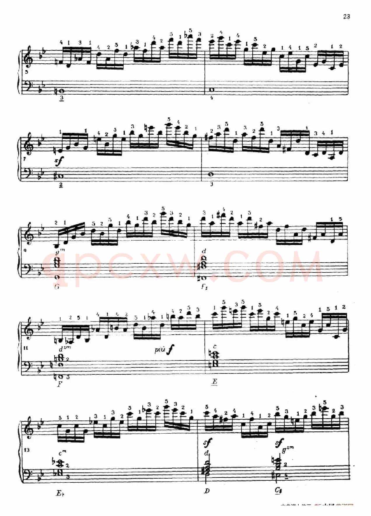 《车尔尼手风琴练习曲集》第Ⅳ册（第3——5首）