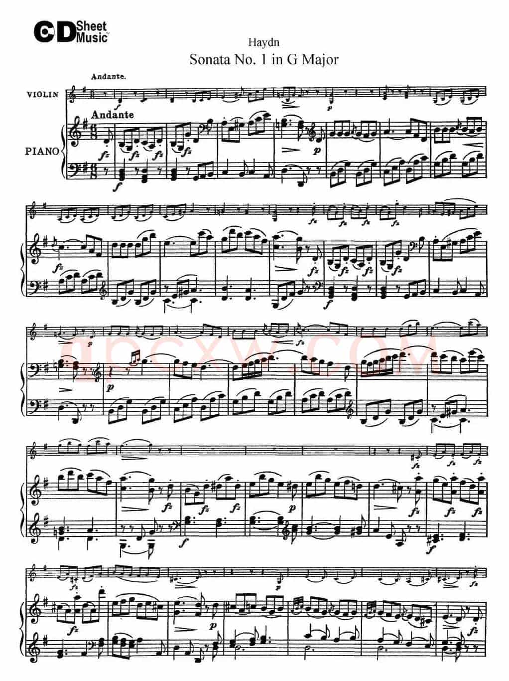 Violin Sonata No.1 in G Major（小提琴+钢琴伴奏）