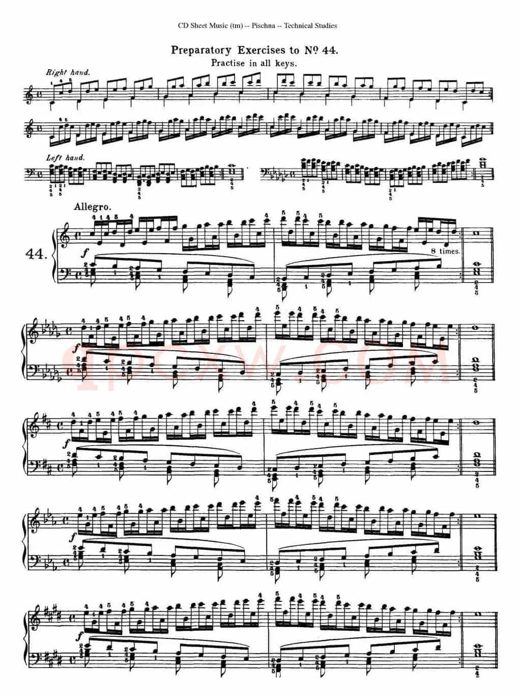 Technical Studies 60 Progressive Exercises （60首钢琴循序渐进练习曲 P71——80）