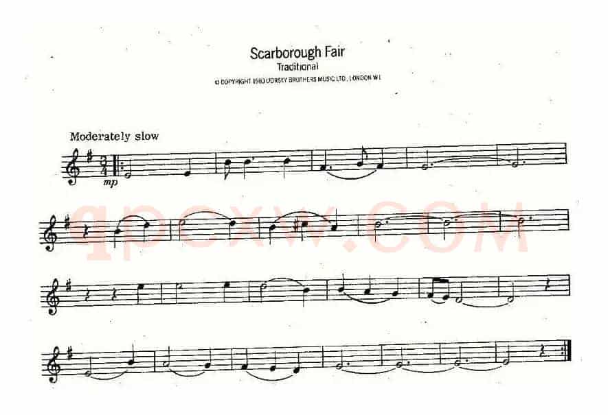 Scarborough Fair（史卡保罗市集）