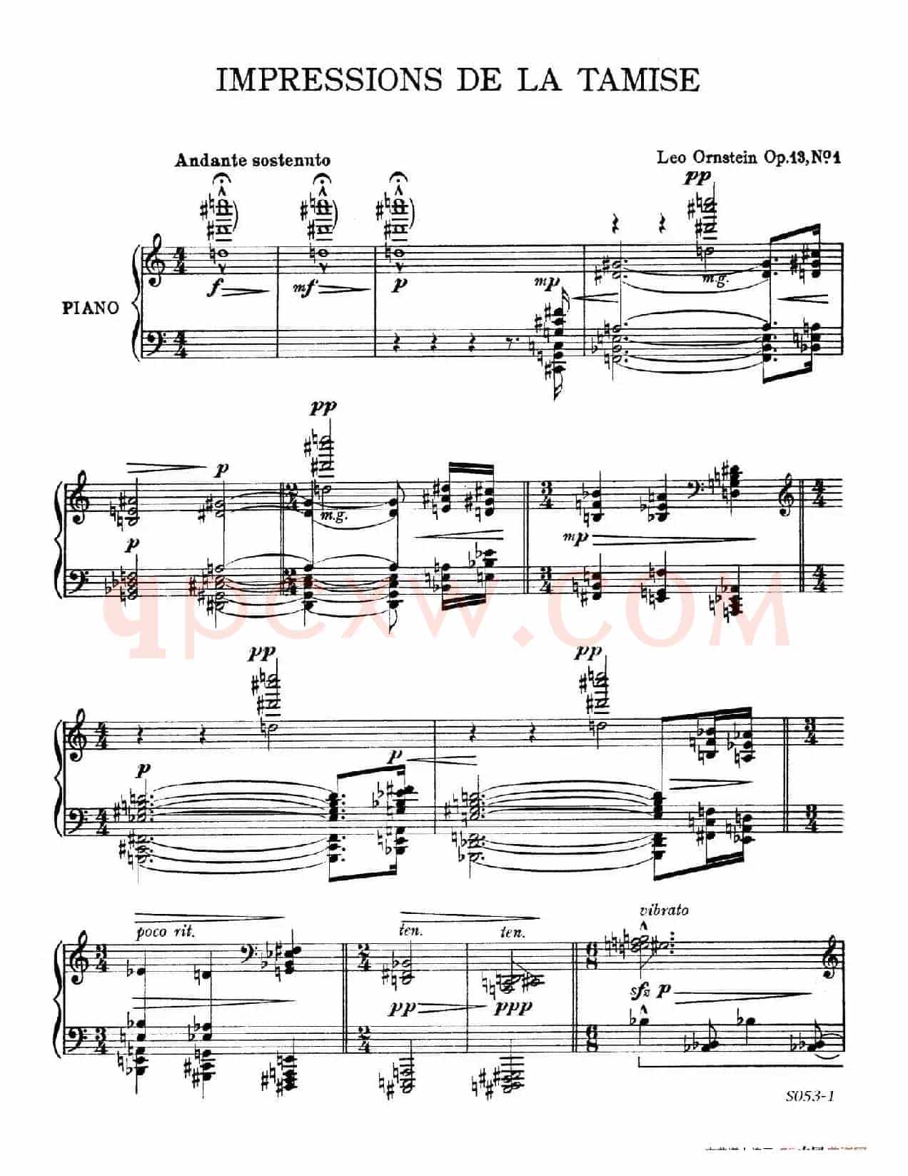 Impressions of The Thames Op.13 No.1(泰晤士河印象)