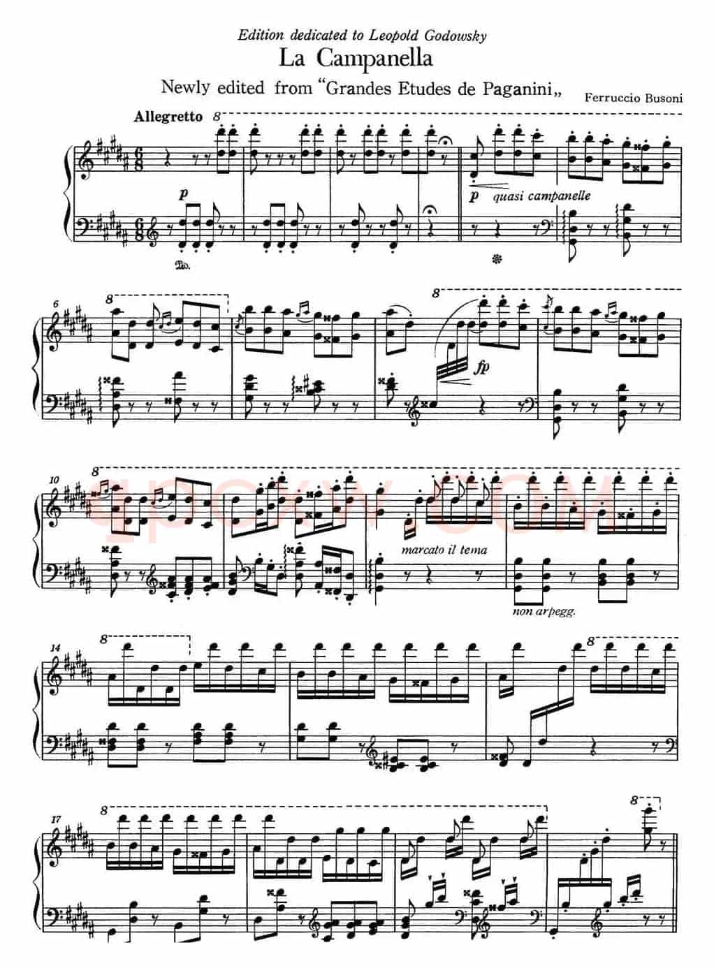 6首帕格尼尼大练习曲（La Campanella）