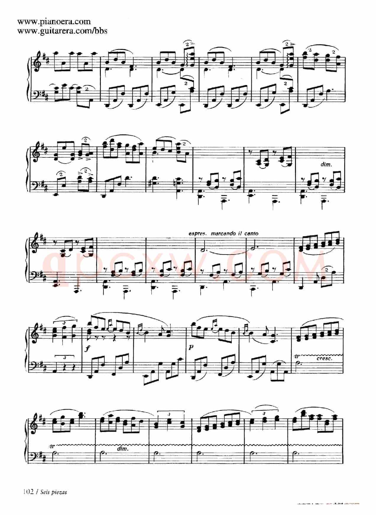 Six Pieces on Spanish Folksongs H.125(6首西班牙民谣小品·7. 踏步舞曲 Zapateado)