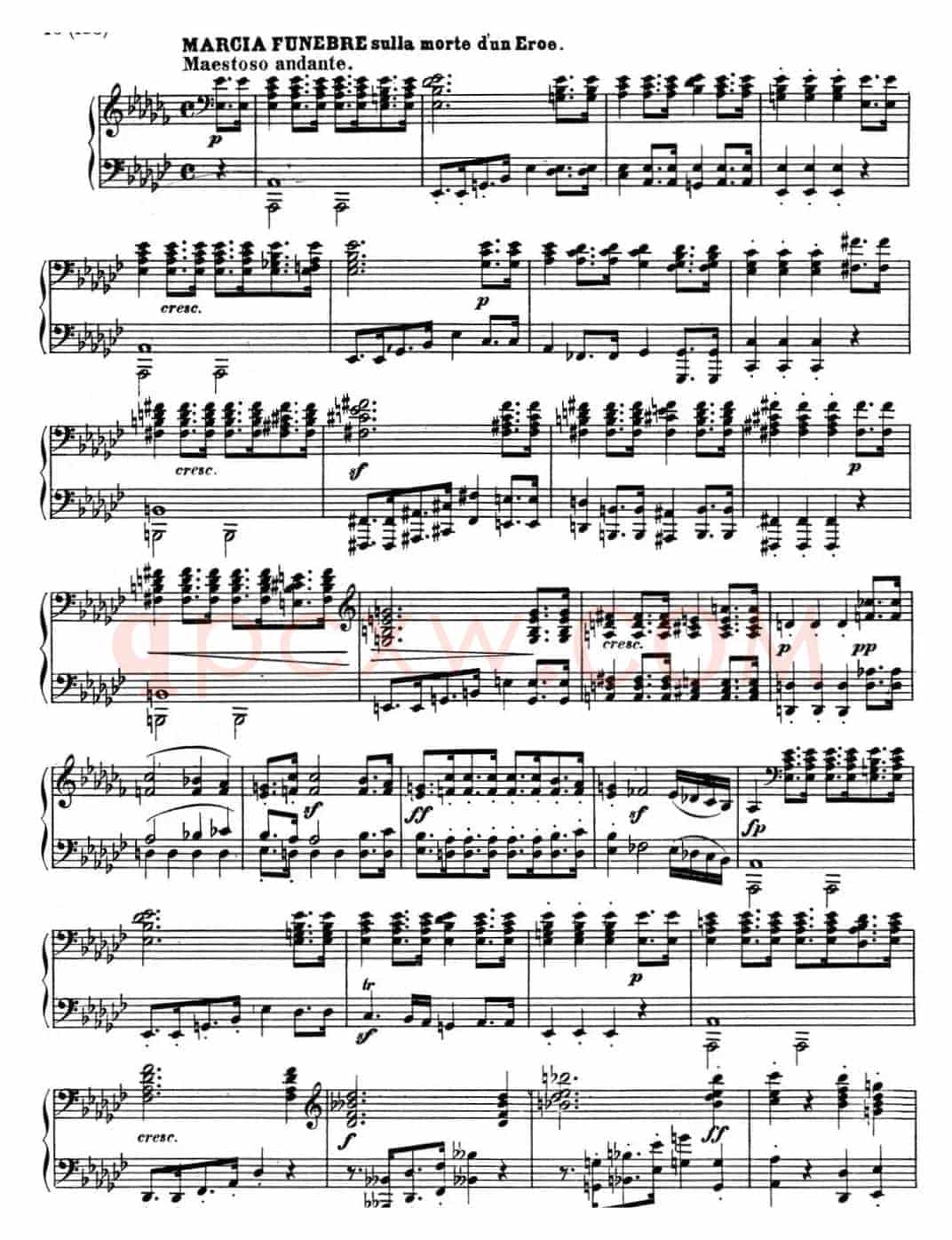 贝多芬钢琴奏鸣曲12 葬礼进行曲 降A大调 Op.26 A-flat major