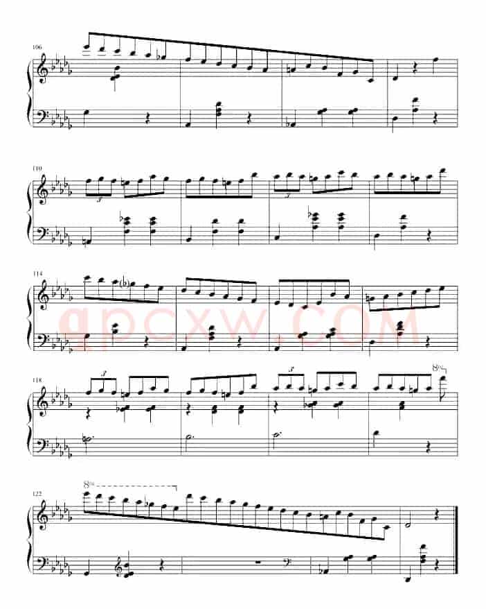 降D大调华丽圆舞曲（小狗圆舞曲）