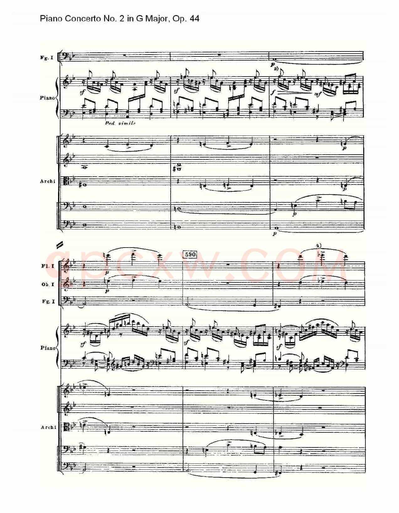 G大调第二钢琴协奏曲, Op.44第一乐章(三)