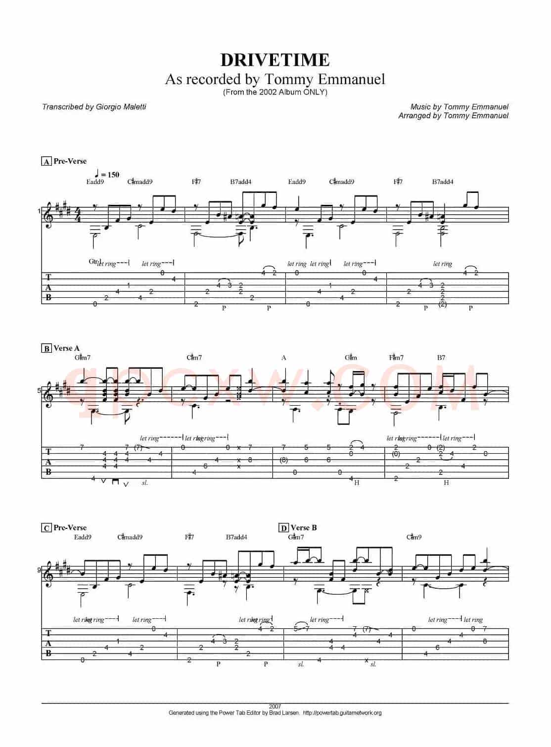 tommy emmanuel：drivetime（指弹吉他）