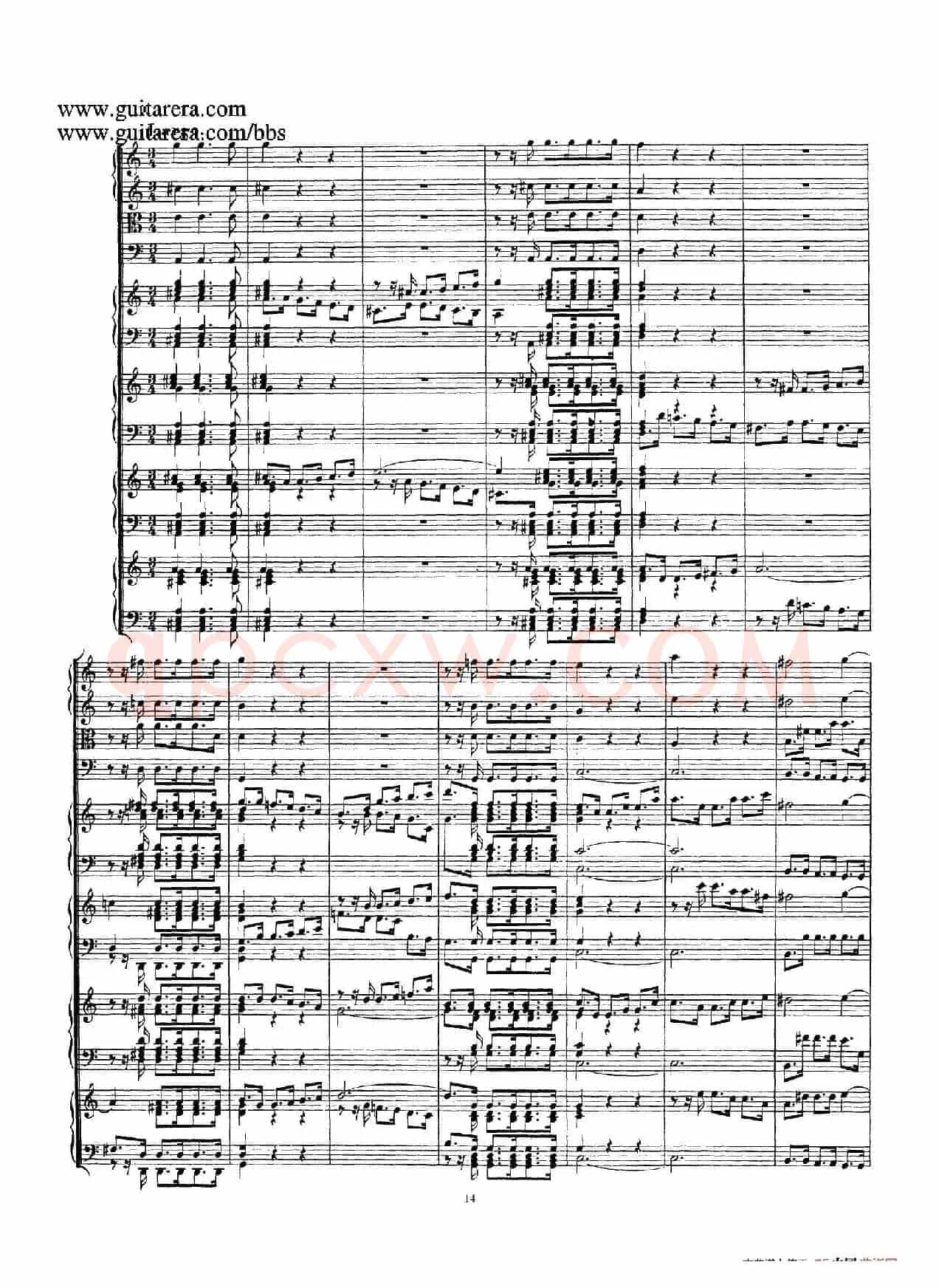 为四架古钢琴而作的a小调协奏曲 BWV 1065(总谱)