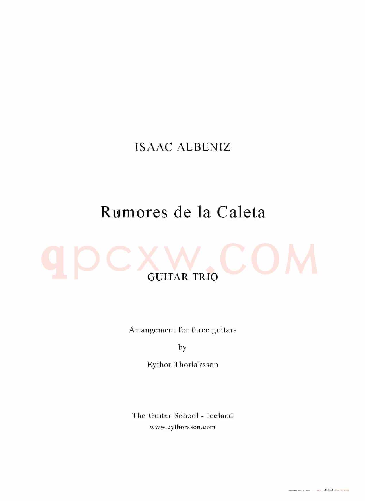 Rumores de la Caleta(Guitar TRIO)（古典吉他）
