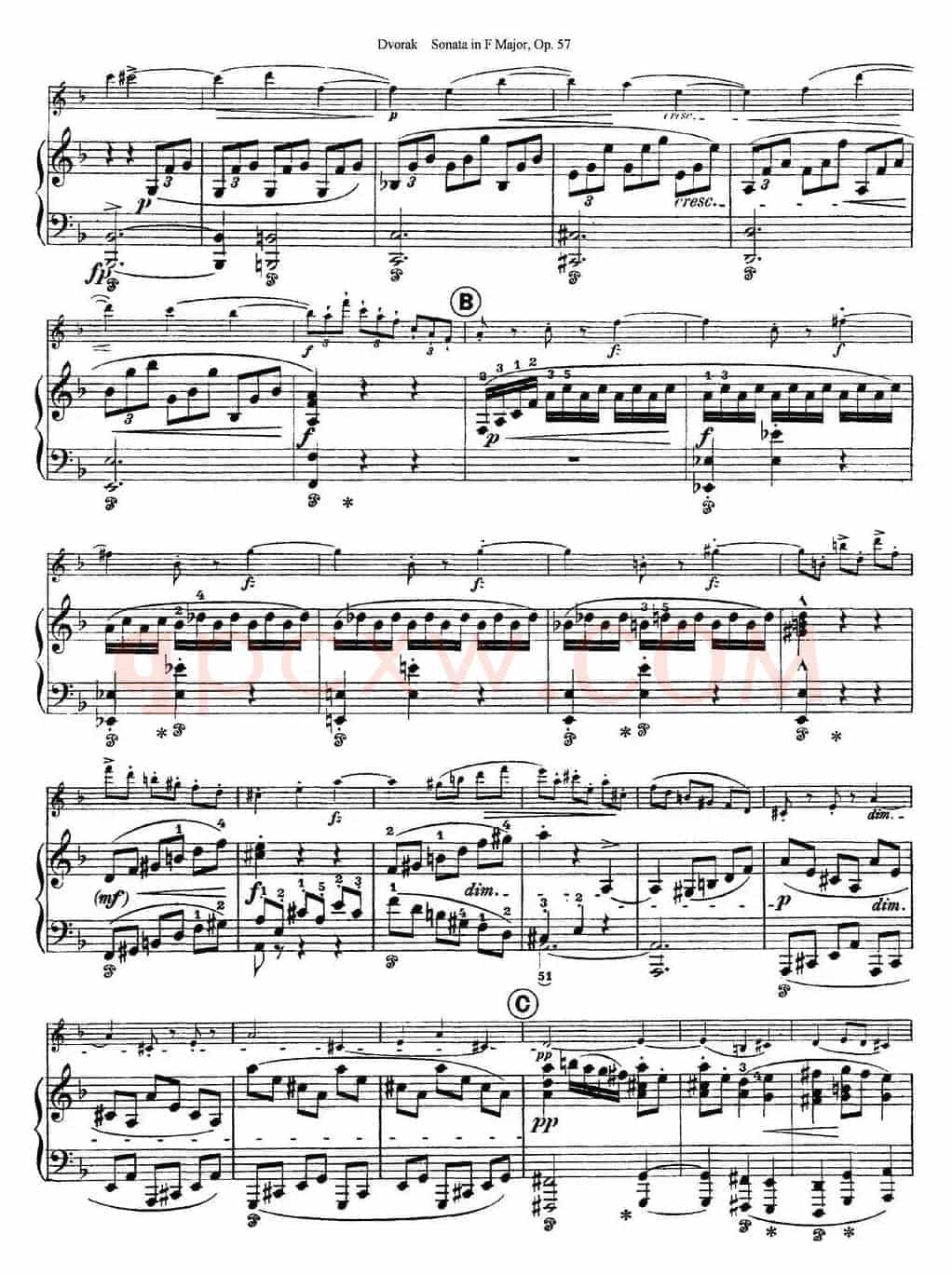 Violin Sonata Op.57（小提琴+钢琴伴奏）
