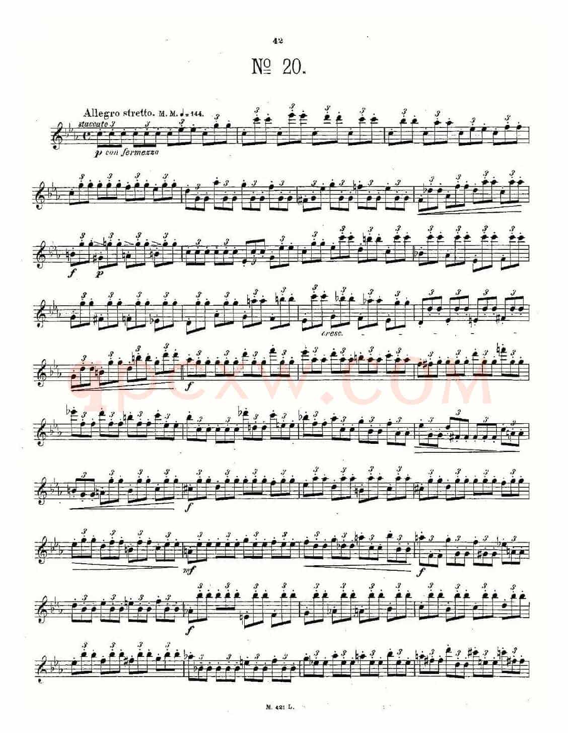 24首长笛练习曲 Op.15 之16—20