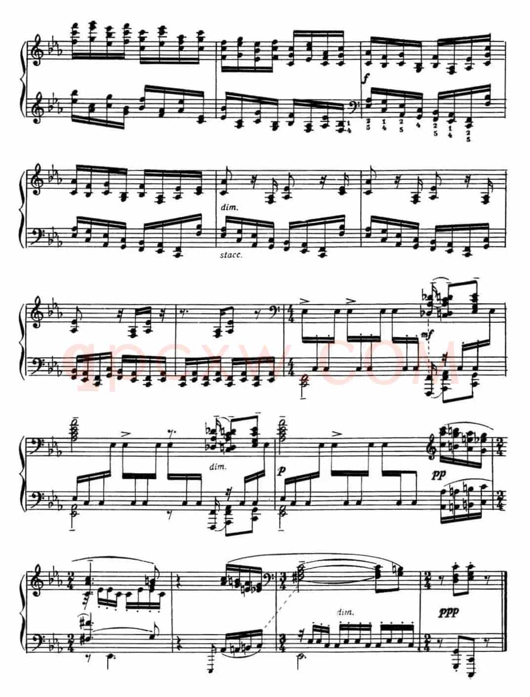 拉赫玛尼诺夫 音画练习曲15或16 Etudes tableaux Op.39 No.7
