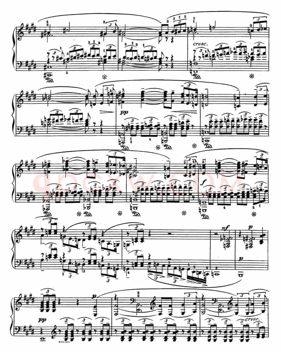 拉赫玛尼诺夫 幻想小品集 Op.3 No.3 旋律 E大调