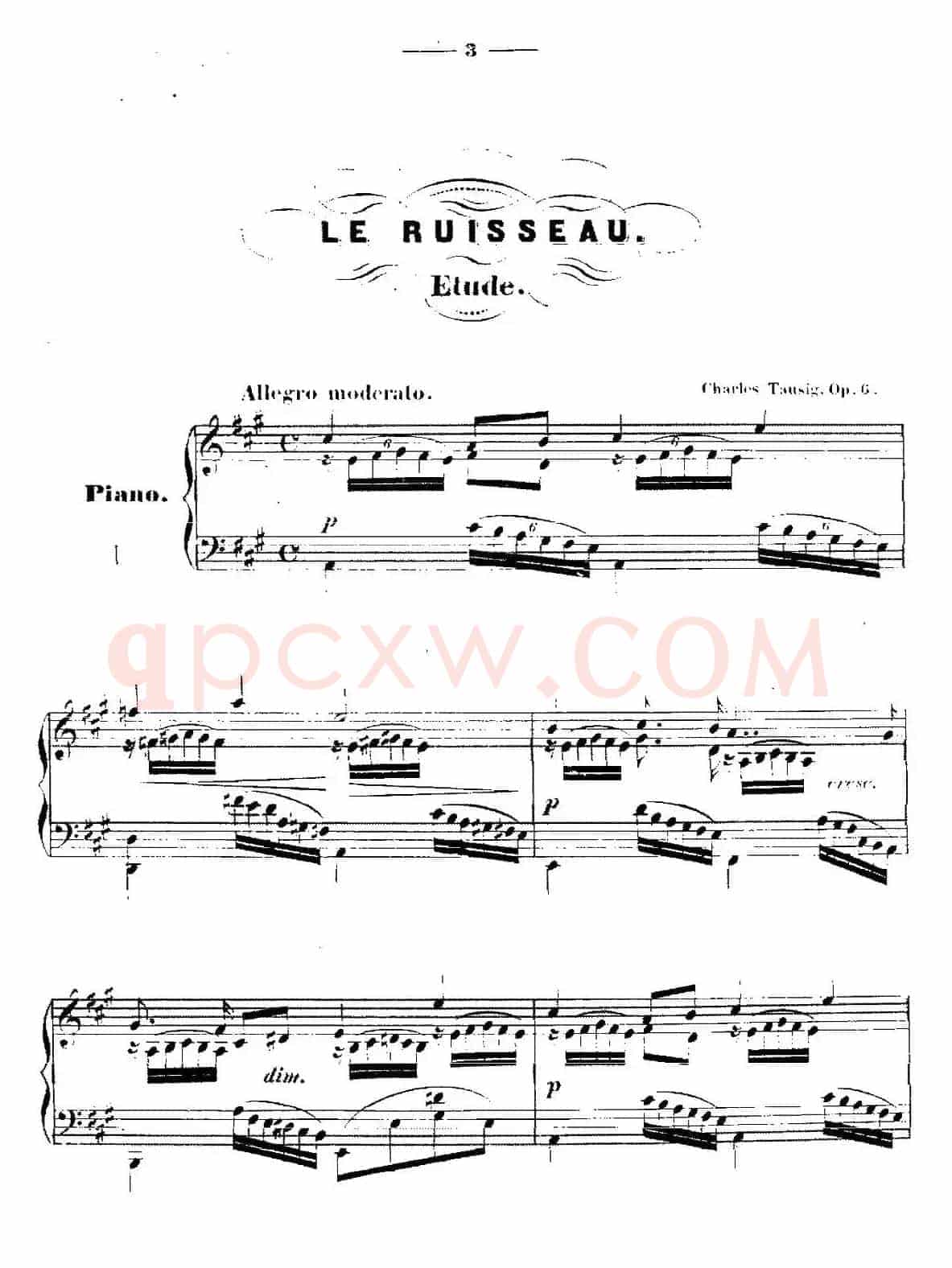 A大调练习曲“小溪”（Op.6）