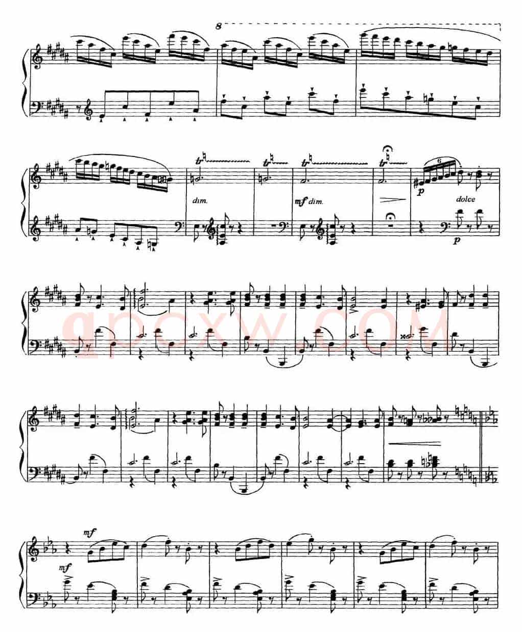 柴可夫斯基18首钢琴小品Op.72(11.Valse bluette)