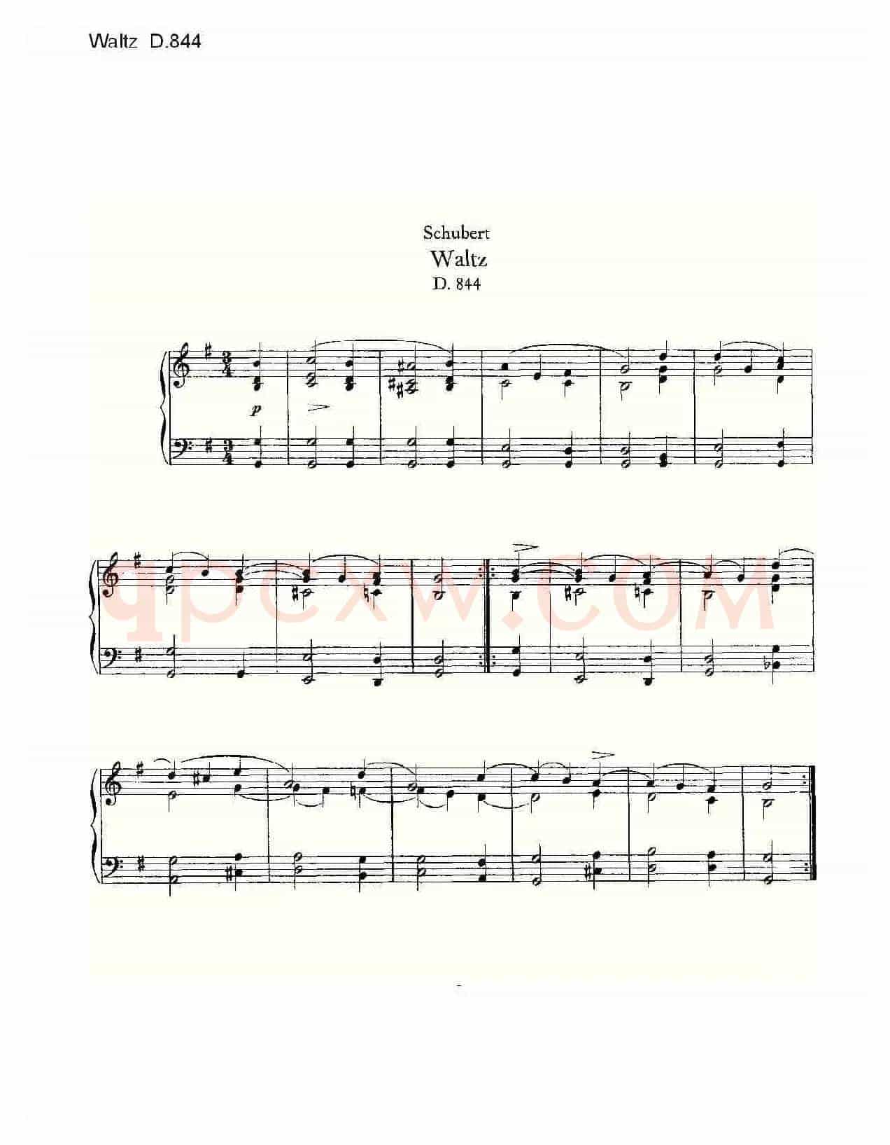 Waltz D.84（华尔兹舞曲 D.844）