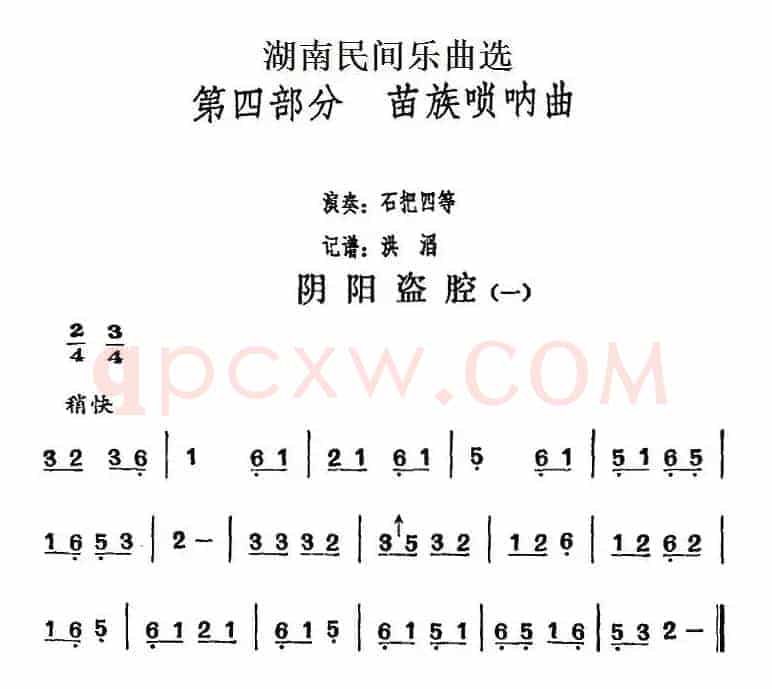 湖南民间乐曲选：阴阳盗腔（一）