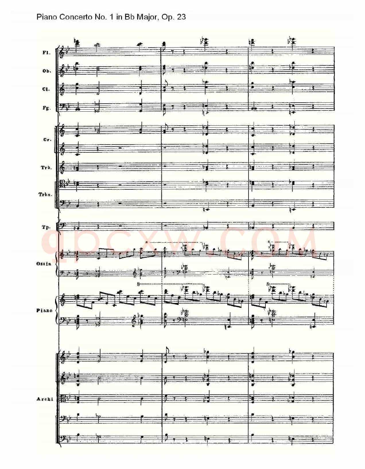 Bb大调第一钢琴协奏曲,Op.23第一乐章第二部（二）