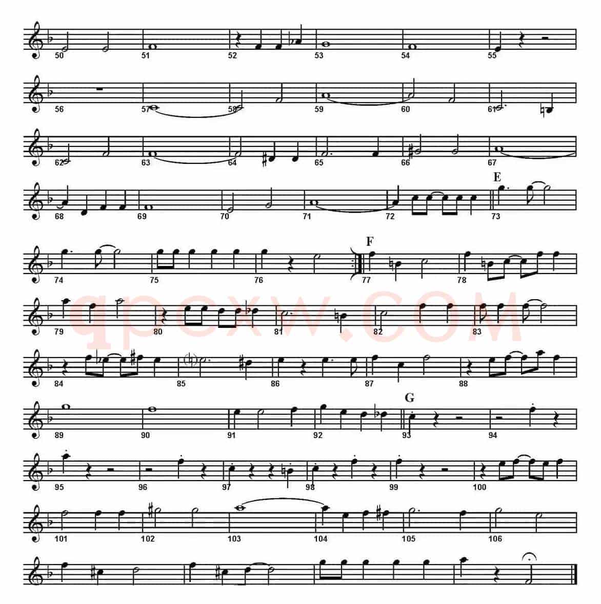 High Society（四重奏·高音萨克斯分谱）
