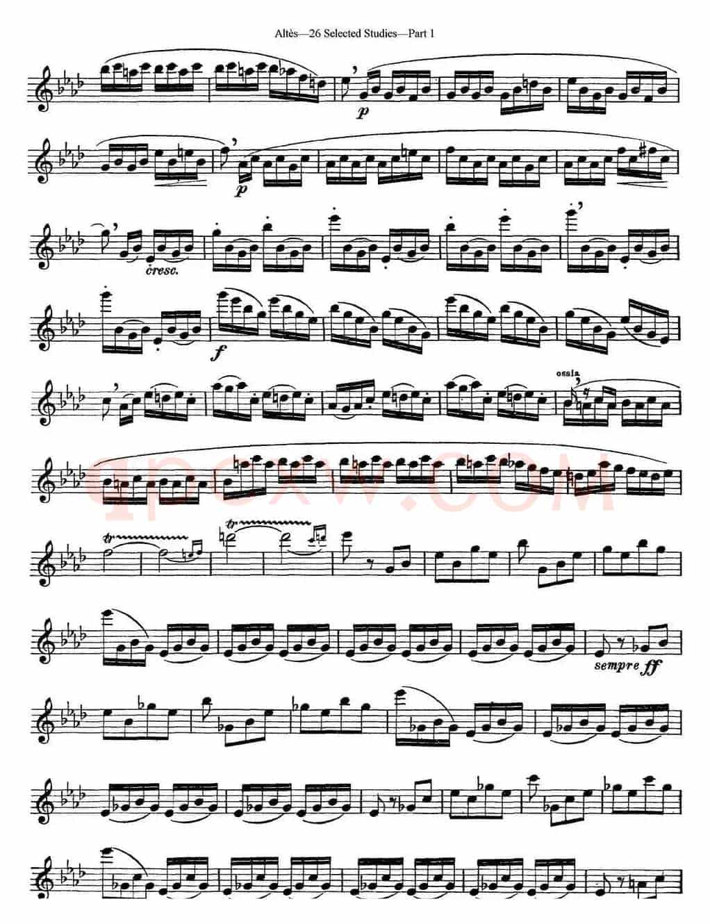 阿尔泰斯26首精选长笛练习曲（NO.8）