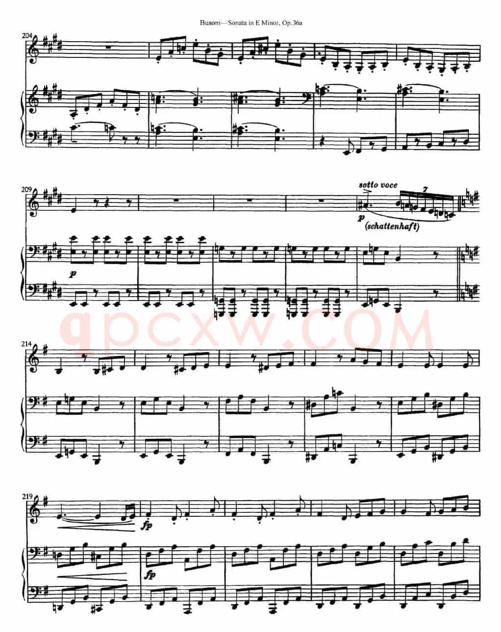 Violin Sonata No.2 in E Minor Op.36（小提琴+钢琴伴奏）