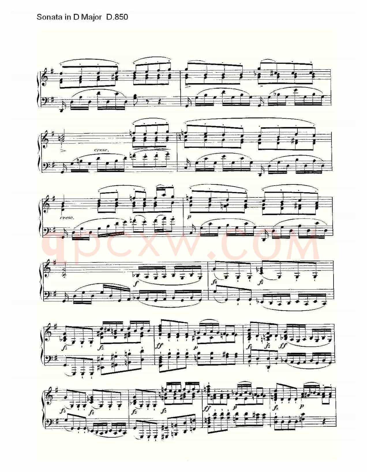 Sonata in D Major D.850（D大调奏鸣曲 D.850）