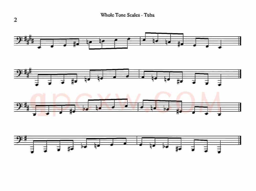 Whole-Tone Scales - Tuba（大号练习教材选曲）