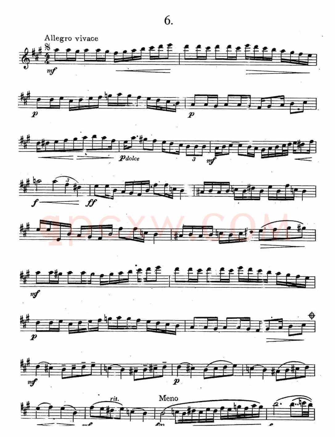 奇特克-萨克斯练习曲之六（ETUDY PRO SAXOPHON - FR ZITRK.op.3）