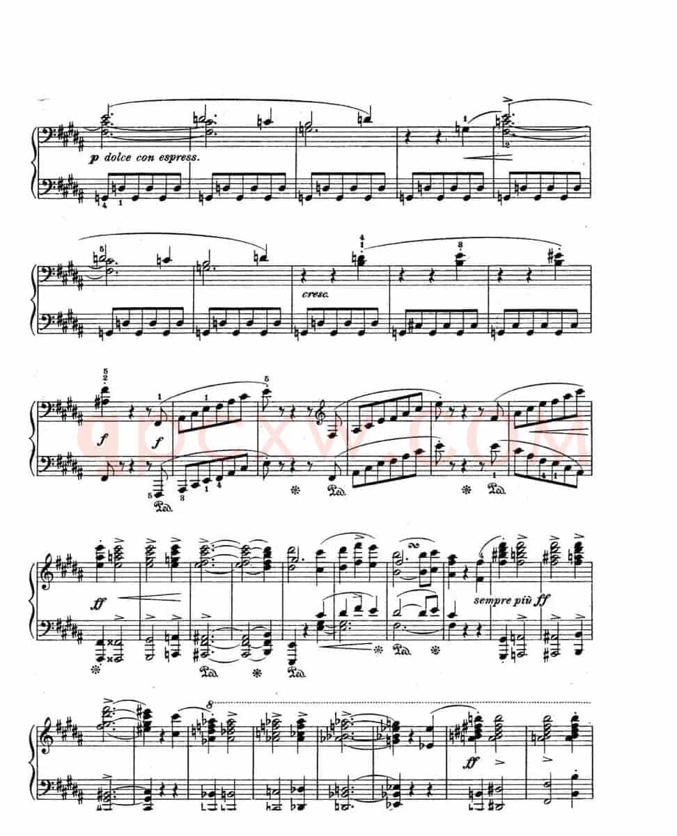 Scherzo in e flat Min Op·4（降e小调谐谑曲）
