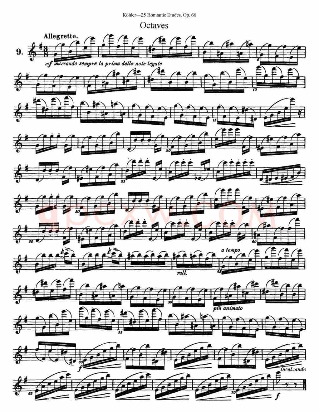 25首浪漫练习曲作品66号（NO.9）
