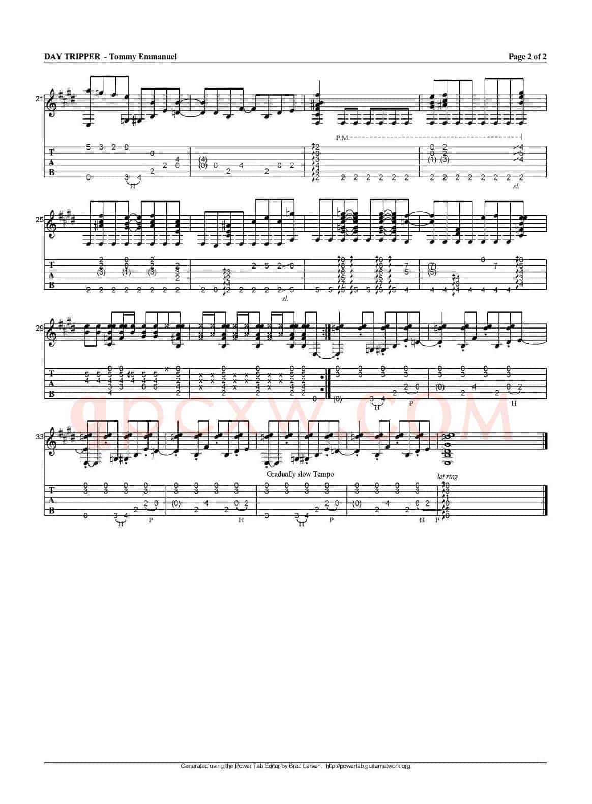 tommy emmanuel：day tripper（指弹吉他）