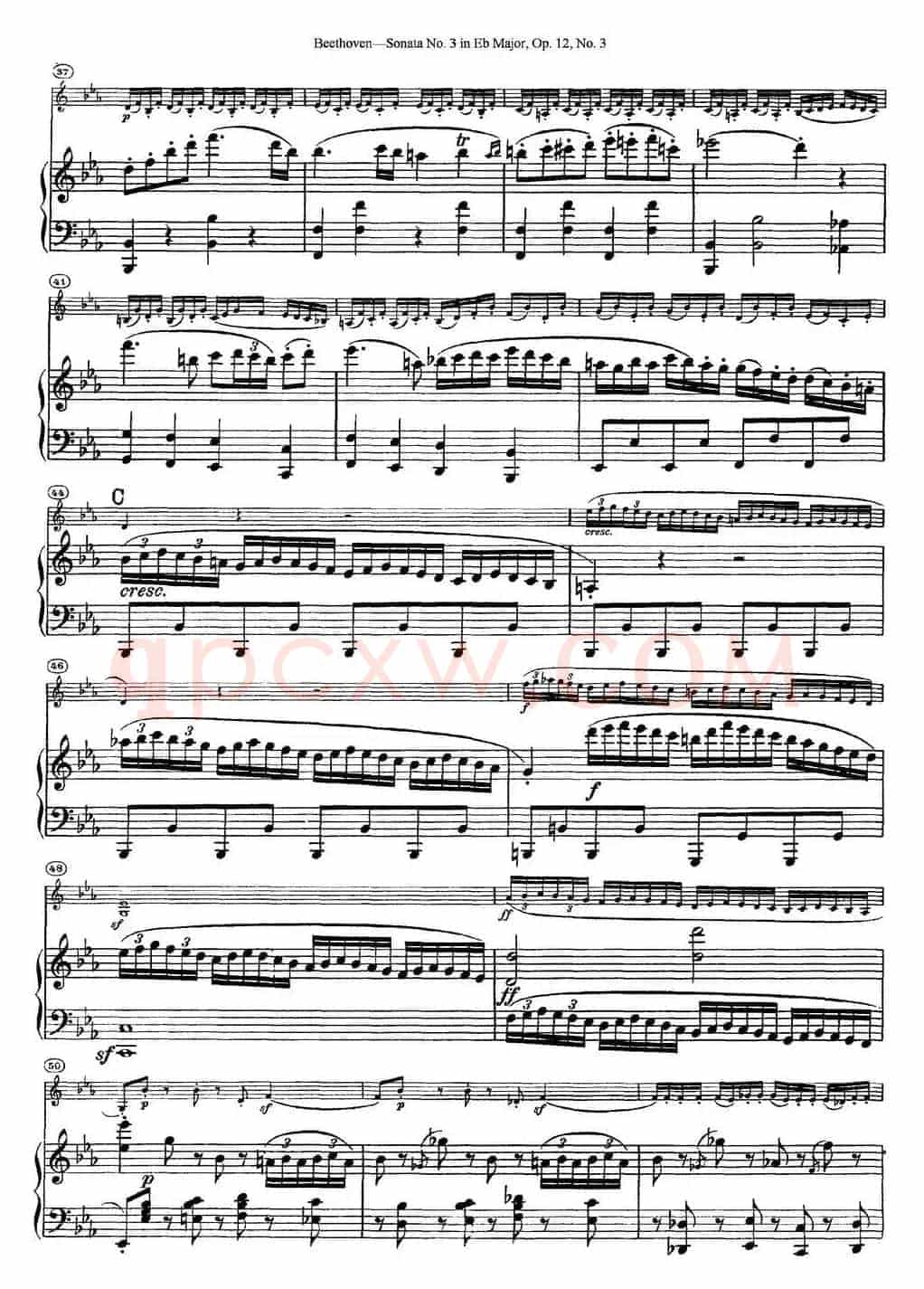 Violin Sonata No.3 in Eb Major Op.12 No.3（小提琴+钢琴伴奏）