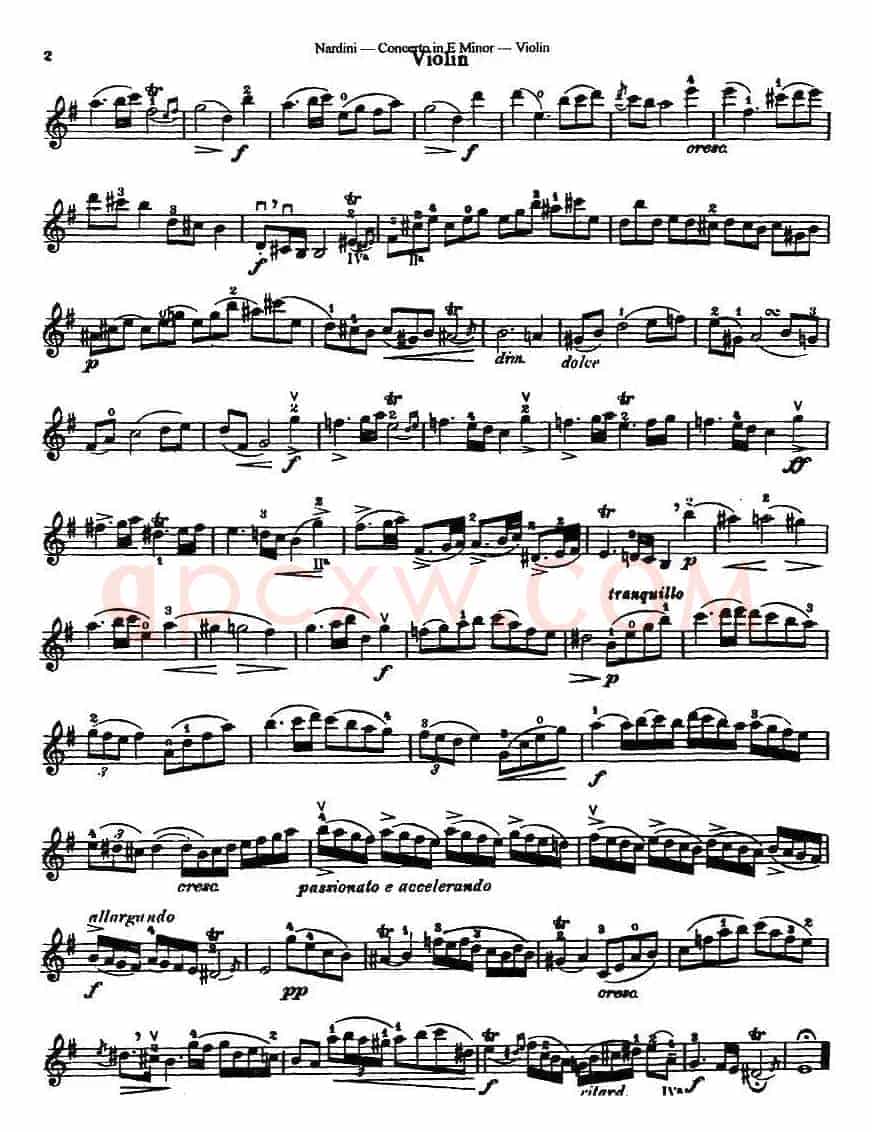 Concerto in E Minor（纳尔蒂尼作曲版）